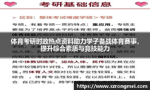 体育考研时政热点资料助力学子备战体育赛事，提升综合素质与竞技能力